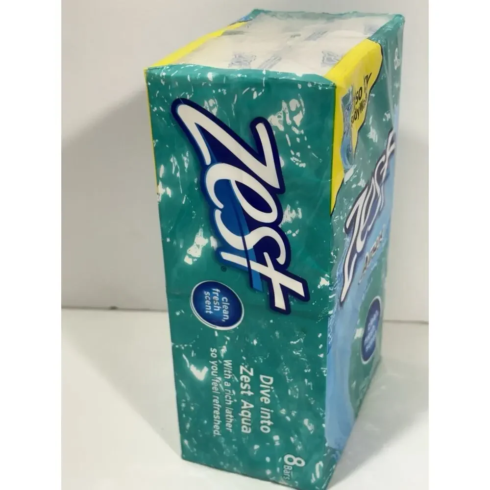 Zest Aqua Pure Scent Hydrating‎ Effects Bar Soap, 8x 4 oz Bars (32 oz) New Rare